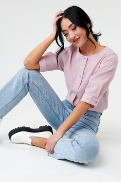 Collar Neck Button Down Top